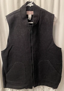 VTG Filson Style 121 Wool Liner/ Vest Men’s L Large Charcoal Full Zip EXCELLENT - Picture 1 of 6