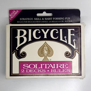 Bicycle Solitaire zwei Spielkartendecks und Regelrad Nr. 2 Design 1995 - Bild 1 von 16