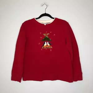 Vintage 90’s Classic Elements Embroidered Christmas Holiday Grandma Sweatshirt M - Picture 1 of 7