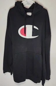 Champion Hoodie Men Big & Tall 5XL Black Pullover Champion Hoodies Sweatshirt - Picture 1 of 4