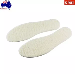 1 Pair Unisex Comfortable Soft Wool Warm Fur Insoles Pads Feet Inserts - Picture 1 of 5