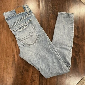 American Eagle Jegging Jeans Gr. 2 kurz Stretch AE distressed helle Waschung - Bild 1 von 10