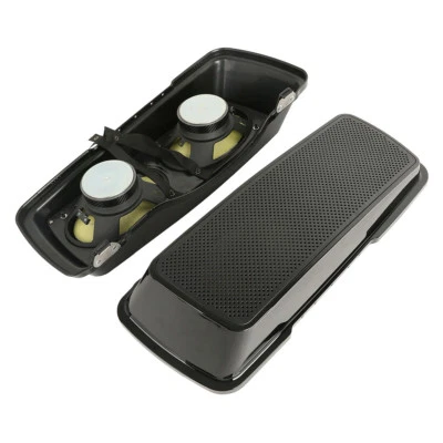 Tampas de alforje alto-falantes duplos 6x9" adequadas para Harley Touring Electra Glide 1994-2013 - Imagem 1 de 4