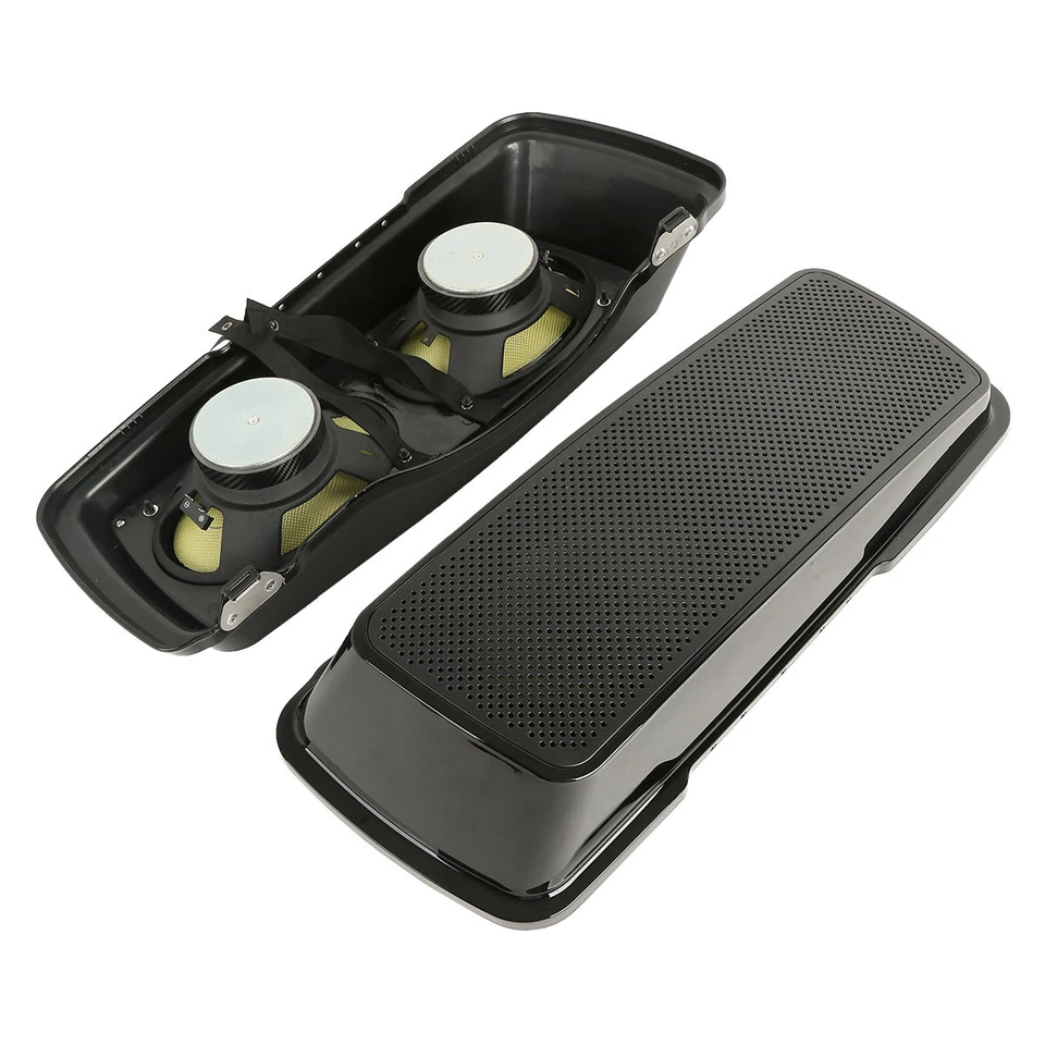 Tampas de alforje com alto-falante duplo 6"x9" compatível com Harley Touring Electra Glide 94-13 - Imagem 1 de 4