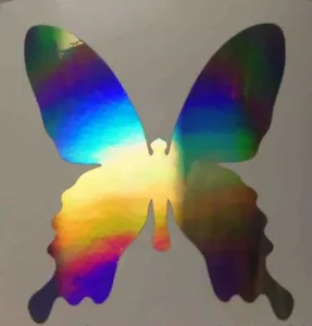 2 Holographic Butterfly Vinyl Car Window Decal Sticker 1006 - Picture 1 of 1