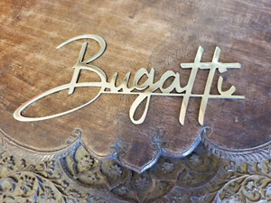 Bugatti Script Brass Radiator Body & Trunk Script - Picture 1 of 1