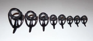 Set of 8 Batson Forecast BSULG Black Oxide Boat Casting Fishing Rod Guides 25-10 - Picture 1 of 2