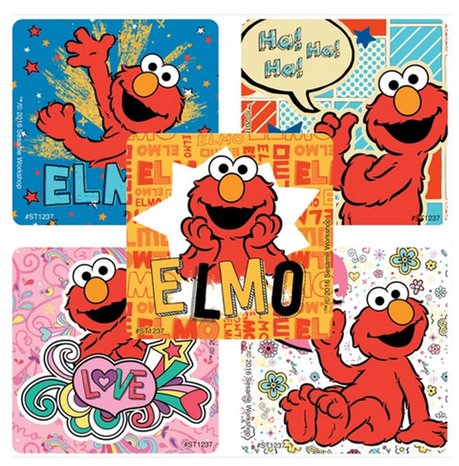 SANDYLION 25 Elmo ( Sesame Street ) Stickers, 2.5"x2.5" ea., Party Favors