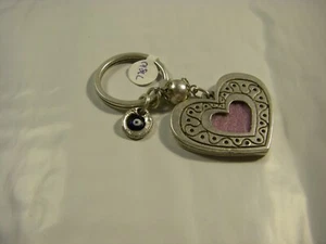 Evil Eye Heart Silver Key Chain from La Nazar Turkey New - Bild 1 von 7