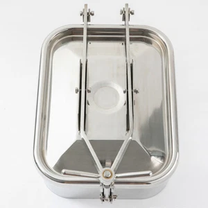 304 Stainless Rectangular Manhole Cover Tank Door Silicone Gasket 17*13 inch - Picture 1 of 9