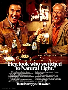 CERVEZA LIGERA NATURAL — CABRA NHL GORDIE HOWE — DETROIT REDWINGS — ANUNCIO IMPRESO ORIGINAL 1980 - Imagen 1 de 1
