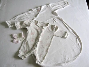 4tlg. Babyset: Sommer-Schlafsack v. Pusblu, Overall, Socken, Gr. 50 Newborn - Bild 1 von 2