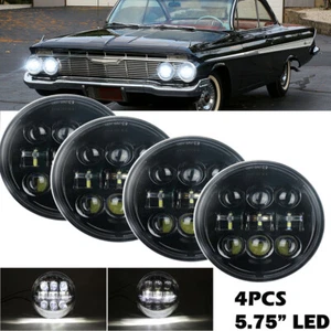 4pcs 5.75" 5-3/4 Round LED Headlights Projector Hi/Lo For Ford LTD Custom Torino - Picture 1 of 12