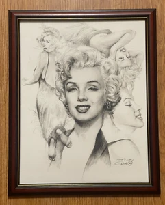 Stampa Gino Marilyn Monroe 2002 collage bianco e nero 18"x14,25" incorniciata - Foto 1 di 4