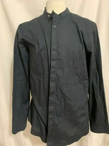 $350 Men's ALEXANDER WANG Black Label Button Down shirt Sz Black 50 L NWT - Picture 1 of 3