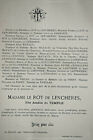 ROY DE LENCHERES Amelie du Temple FAIRE PART Barbarin Mayaud Guillonniere 1900