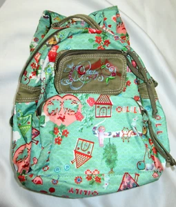 OILILY VINTAGE PRINT small BACKPACK bag 12” kewpie doll hearts floral novelty - Picture 1 of 7