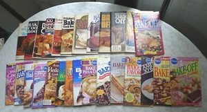 Bake-Off Cookbooks Magazines Lot of 27 1967 to 1997 Assorted - Picture 1 of 12
