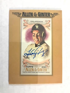 ANDRES GALARRAGA Autograph -2021 Topps Allen & Ginter On-Card Autograph Rockies - Picture 1 of 2