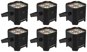 (6) Chauvet DJ EZLink Par Q4BT ILS RGBA Rechargeable Par Wash Lights w/Bluetooth - Picture 1 of 12