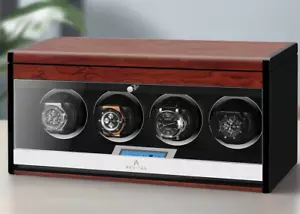 4 Watch Winder with Extra Storage Wood Veneer Finish by Aevitas - Picture 1 of 9