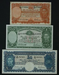 Armitage/McFarlane 10/-, Pound & 5 Pound Pre Decimal Note Lot - Picture 1 of 2