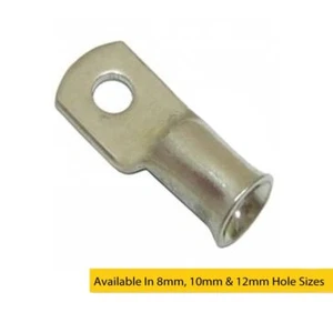 25mm Electro-Tin Plated Copper Tube Lug Ring Terminal - Batteries, Earth Points - Picture 1 of 4