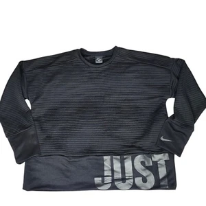 Nike Women's Dri-Fit Crew Neck Pocketed Long Sleeve Pullover Sweater Black Sz M - Picture 1 of 10