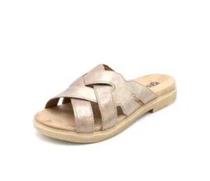Igi & Co sandali da donna ciabatte basse in pelle pantofole caramel IgiCo comode - Imagen 1 de 6