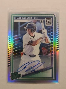 2025 Donruss Rated Prospect Chase DeLauter #107 Prizm Autograph Guardians - Picture 1 of 2