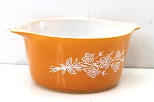 Casseruola vintage Pyrex farfalla oro 6" 473 (senza coperchio) - Foto 1 di 6