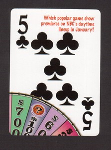 Wheel of Fortune TV Game Show Vanna White Pat Sajak Neat Playing Card #5Y7