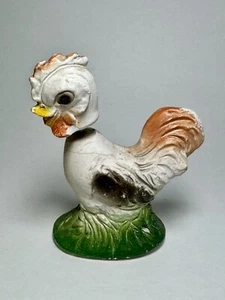 Vintage Chalk Ware Easter Chick Bobble Head Nodder Decoration Chicken - Picture 1 of 8