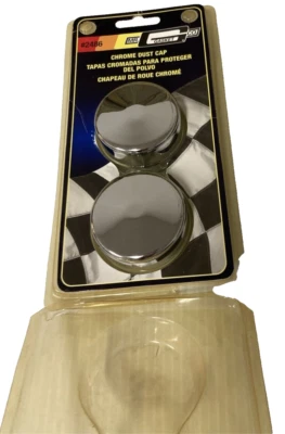 MR. GASKET #2486 Pair of Chrome Dust Caps 2.180" Diameter - Image 1 of 4