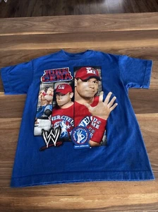 John Cena Shirt Youth Medium Blue WWE Wrestling WWE WWF 2011 Hybrid Vintage Y2K - Picture 1 of 4