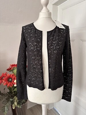 Q/S by s.Oliver Bolero Jäckchen Cardigan aus Allover Spitze in Schwarz Gr. XS - Bild 1 von 4