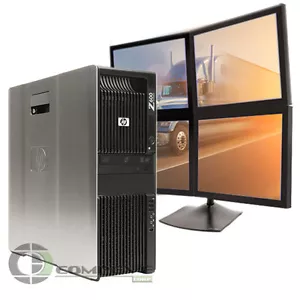 HP Z600 Desktop PC 4 monitor support 6GB 250GB Win10 for Dispatching Logistics - Picture 1 of 2
