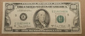 $100 USD 1969 C Series Block Chain Serial # - Picture 1 of 5