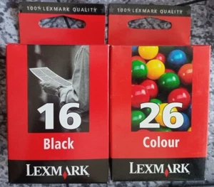 Original Lexmark 16 Schwarz + 26 Farbig tintenpatronen - DE Kostenloser versand! - Bild 1 von 6