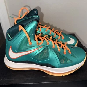 Size 9 - Nike LeBron 10 Miami Dolphins - Picture 1 of 6