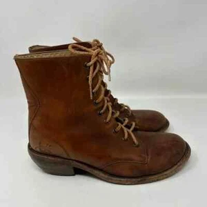 John Fluevog Karyn brown lace-up boots size 8B - Picture 1 of 15