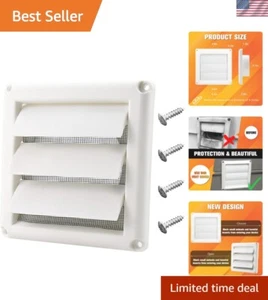 4" Dryer Vent Cover for Exterior Wall Vent Hood Outlet Airflow Vent Dryer Air... - Picture 1 of 6