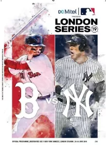LONDON SERIES YANKEES RED SOX PROGRAM JUNE 29-30TH 2019 LONDON STADIUM OFFICIAL - Picture 1 of 1