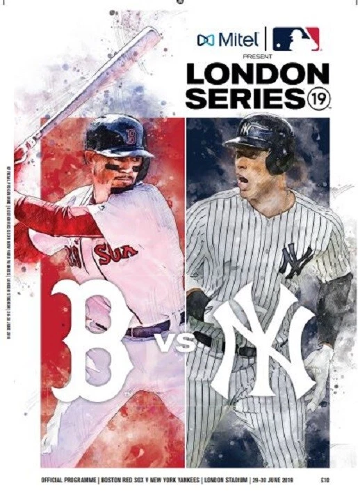 LONDON SERIES YANKEES RED SOX PROGRAM JUNE 29-30TH 2019 LONDON STADIUM OFFICIAL - Image 1 of 1
