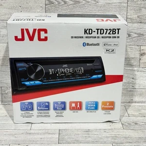 NEW JVC KD-TD72BT 1-DIN Car Stereo Receiver AM/FM/CD w/ Bluetooth - Picture 1 of 2