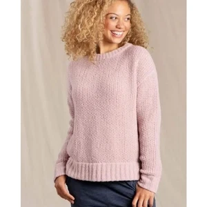 Toad & Co Cotati Dolman Wool Sweater Cappuccino Boucle Light Pink Size XS - Picture 1 of 6
