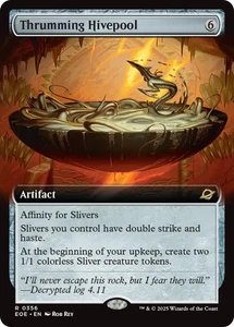 Thrumming Hivepool 0356 ~ **Lámina de arte extendida** Raro casi nuevo como nuevo Magic The Gathering Edge of Eternities - Imagen 1 de 1