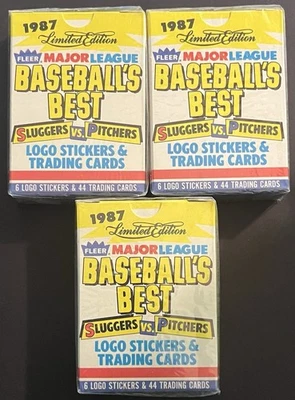 3 ПОЛНЫХ КОМПЛЕКТА 1987 FLEER BASEBALL'S BEST SLUGGERS VS PITCHERS В ЗАВОДСКОЙ УПАКОВКЕ - Изображение 1 из 2