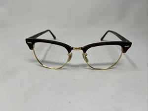 RAY BAN CLUBMASTER RB3016 1145/19 51/21/145 MATTE TORTOISE GOLD 6659 - Picture 1 of 8