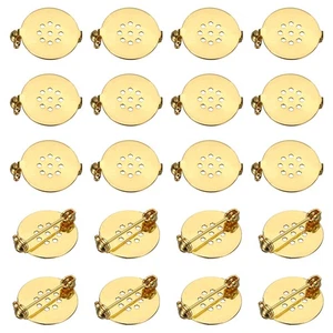 20 Pezzi Porta Spille Spilla da Bavero Schienale Base Disco Set Spille, Oro - Foto 1 di 6